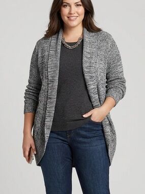 😍SHOW SPECIAL SAUCI Grey Knit Open Cardigan XL